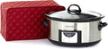 Covermates Keepsakes Rectangular Appliance Cover – Quilted Kitchen Appliance Cover for Countertop Storage – Dust Protection – Stain Resistant – Washable – Slip-On Appliance Design, Red
