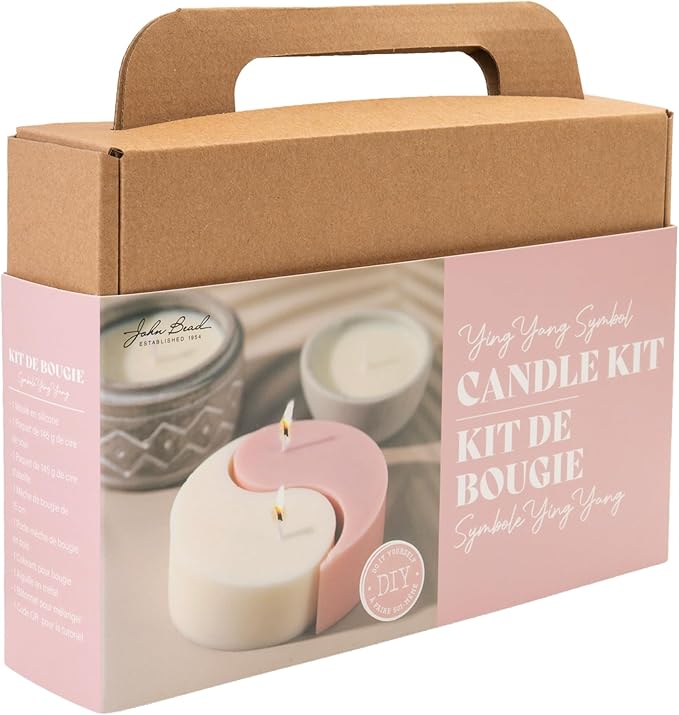 John Bead 9pcs Candle DIY Kit Ying Yang Symbol for Adults Beginners Arts & Crafts DIY Candle Making Supplies