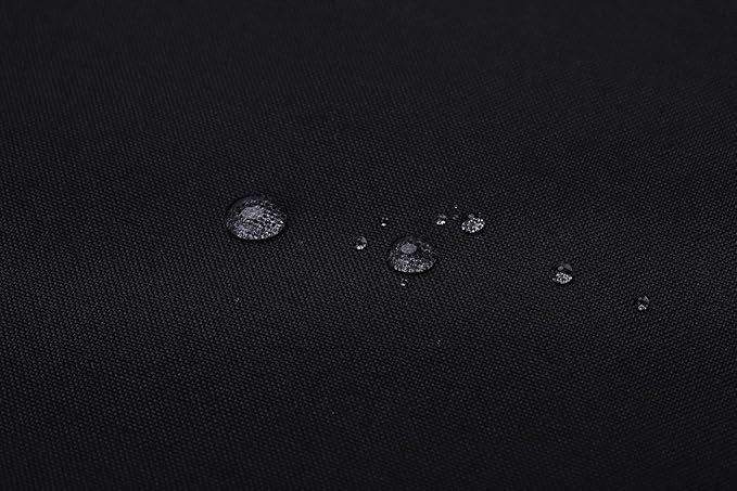 Mybecca Waterproof Canvas Marine Fabric 600 Denier Indoor/Outdoor PU Backing UV Protector Black 1 Yard