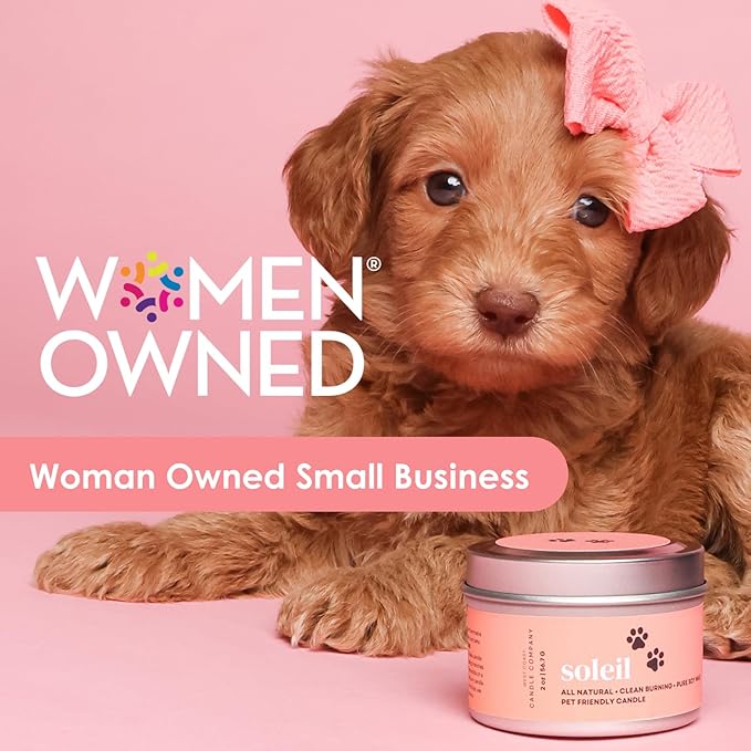 Sandy Paws | Pet Friendly Candle | Soy-Free Coconut Apricot Wax | Clean Burning | Non-Toxic | Veterinarian Approved | Pet Odor Eliminator | Air Freshening Scented Candle | 9 oz