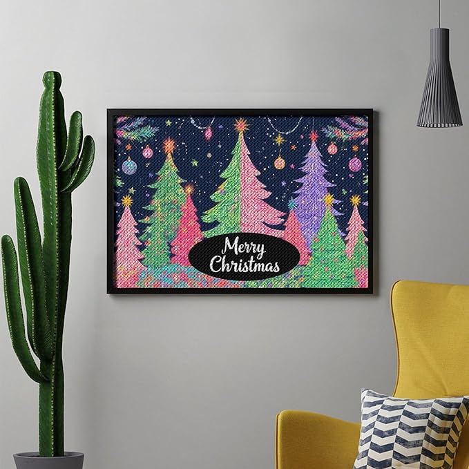 AIVKIEJK Diamond Painting Kits for Adults - Colorful Christmas Tree Painting DIY 5D Full Drill Diamond Dots Paintings with Diamonds Gem Art and Crafts Home Decor 8"x12"