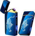 Blue Tiger Arc Lighter - Smart, USB Rechargeable, Windproof, Flameless, Lightweight Plasma Lighter for Fire, BBQs, Fireworks, Candle, Camping - Indoors & Outdoors