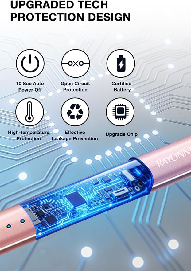 RAYONNER Lighter Electric Candle Lighters Rechargeable USB Lighter Arc Lighters for Candle Camping (1Pack, Rose Gold)