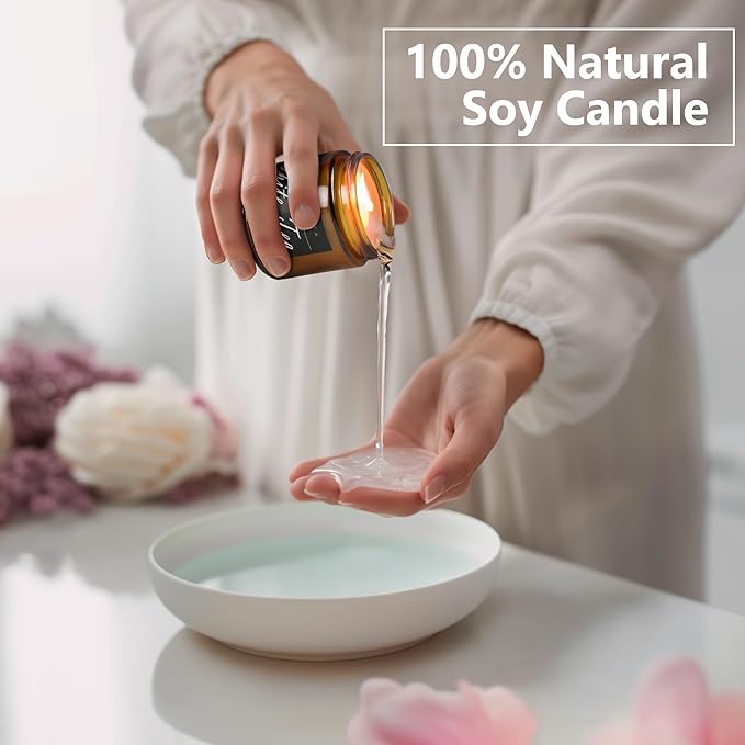 MOASITN Palo Santo Heavenly Scented Candles for Home| Organic Soy Aromatherapy candel| Handmade Long Lasting Jar Candles Gift for Women,Men as Birthday,Housewarming,Autumn,Relaxing Gifts| 7oz