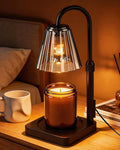 Candle Warmer Lamp with Timer & Dimmer, Birthday Gifts for Women Mothers Day, Height Adjustable Shatterproof Electric Wax Melt Warmer for Jar Candles, Modern Candle Lamp for Home Decor, With 2 Bulbs