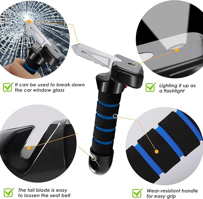 4pc Mobility Standalone Kit:Car Door Assist Handle for Elderly & Adjustable Standing Aid Safety Handle & Liberty Lift Assist with Hook Gift for Seniors, Disabled, Pregnant to Convenient Travel