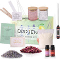 DARJEN Candle Making Kits for Adults- Soy Candle Making Supplies with 2 Candle Jars(Clear, Pink), Wax, Scents, Card & More, DIY Starter Candle Making Kit, Full Set DIY Arts & Crafts Gift