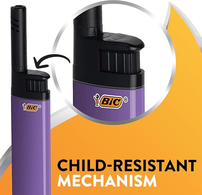 BIC EZ Reach Candle Lighter, The Ultimate Lighter with Wand for Candles, Colorado, Assorted Designs, 6 Count Pack of Lighters