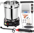 Hehinton Double Boiler Wax Melter Pot, Professional Water Heating Warming Pots for Candle Making, Candle Making Kit for Beginners, DIY Kit with Electronic Scale, Heat Gun, Thermometer, Candle Trimmer