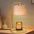 NITOWOLF Candle Warmer Lamp, Candle Lamp Warmer with Timer Adjustable Height Wax Warmer Lamp for Jar Candles, Birthday Gifts for Women House Warming Gifts (Gold Linen)