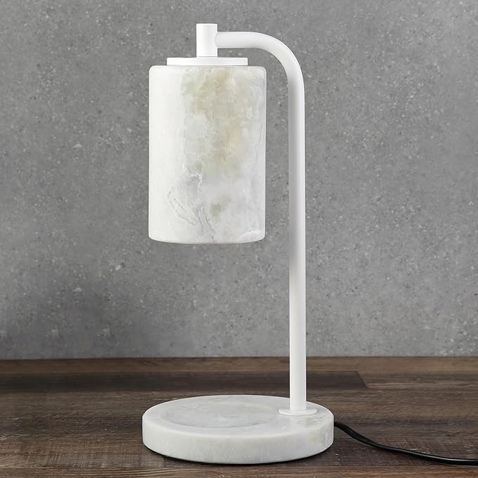 Marble Candle Warmer Lamp with Timer & Dimmer- Flameless Wax Melt Warmer, Electric Candles Warmer, Unique Textured Table Lamp for Jar Candles, Elegant Home & Bedroom Decor, Perfect Housewarming Gift