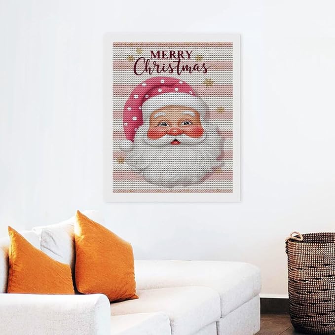 AIVKIEJK Diamond Painting Kits for Adults - Merry Christmas Santa Painting DIY 5D Full Drill Diamond Dots Paintings with Diamonds Gem Art and Crafts Home Decor 16"x20"