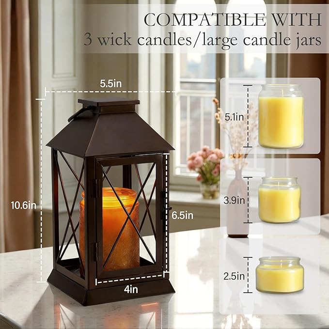 Candle Warmer Lamp with Timer Dimmable,Electric Candle Lamp Warmer for Jar Candles,Large Candle Warming Lamp,Fully Enclosed Designed and Hanging Up-Coffee Gold