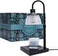 Candle Warmer Lamp, Auto Shut Off with Timer Control, Brightness Heat Level Control with Dimmable Switch, Height Adjustable Top-Down Candle Melting with 2 Bulbs(Black)