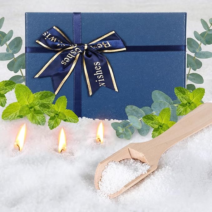 MTLEE Pearled Candle 1.1 Lb/17.6oz Scented Sand Candle Kit Include 25 Wicks, Bow Gift Box, Spoon Reusable Pearled Wax for Mother Mom Day Teahcer Women Friends Gift DIY Home Kit