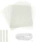 MECCANIXITY Beeswax Candle Making Kit,8x8 Inch 10pcs White Beeswax Candle Sheets with 1pcs Cotton Wick for DIY Craft Gift Making