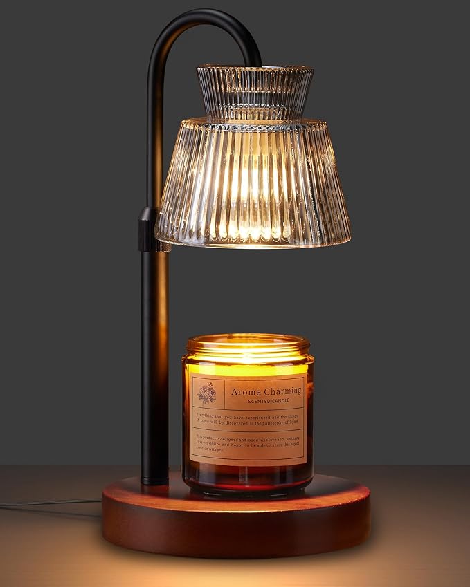 LISUNAR Candle Warmer Lamp with Timer &Dimmable Wax Melt Warmer for Scented Jar Candles, 2 Bulbs,Birthday Gifts for Women House Warming Gifts, Home Decor
