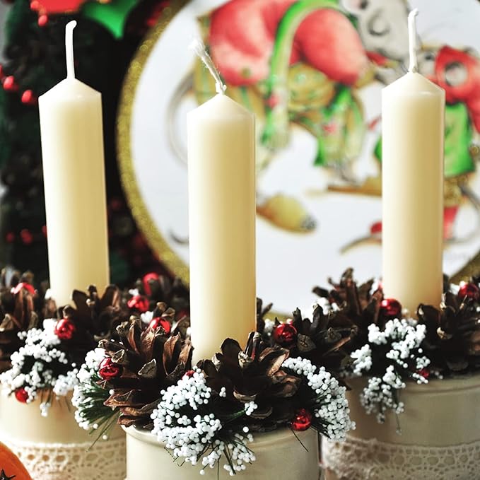 JEAWIWI Candle Wicks for Candle Making, Candle Wick 8 in 100 Pcs with 100 Pcs Wick Stickers and 10 Pcs Candle Wick Holders, Cotton Wick for Soy Wax, Beeswax, Coconut Wax