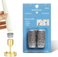 Taper Candle Fittings Protective Candle Holder Liner for Upright Candles Aluminum Foil Candle Holder for Wedding Holiday Party Church Home Decoration 30x
