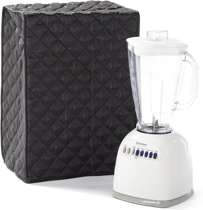 Covermates Keepsakes Blender Cover – Quilted Appliance Protector for Food Processors – Dust & Stain Resistant, Washable Slip‑On Design for Countertop Storage, Black