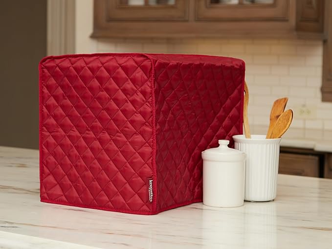 Covermates Keepsakes - Rice Cooker Cover - Dust Protection - Stain Resistant - Washable - Appliance Cover, Red