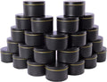 Edamame Candle Tin 24 Pcs,8oz,Candle Containers,Candle Jars for Candle Making,Arts&Crafts,Storage&More -Black