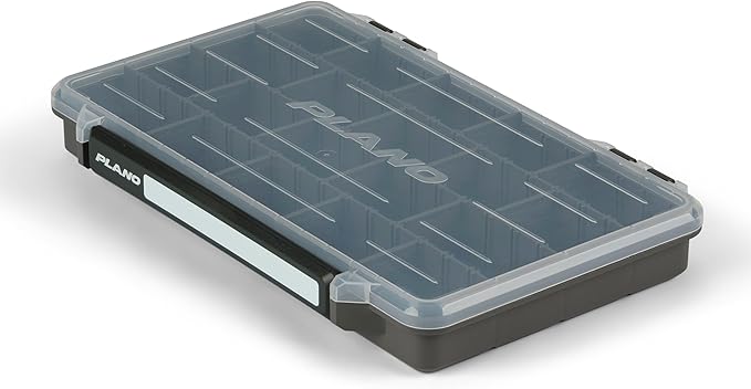 Plano StowAway 3700 Stow Tackle Box, with Corrosion-Preventive Rustricor, Single Latch Design, Transparent DuraView Lid, Stackable Storage for Fishing Bait, Lures and Gear