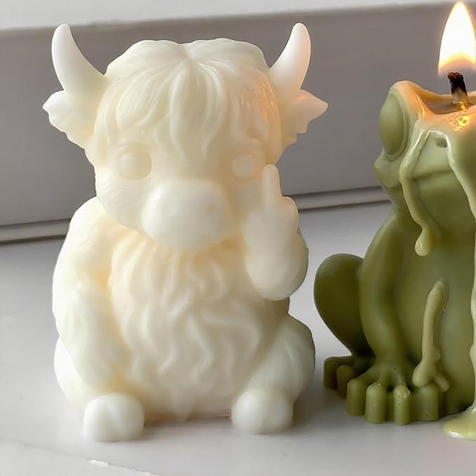 Cow Cylinder Candle & Resin Mold - Resin Casting Silicone Molds for Home Decor & Candle Making Wave Spiral Mold