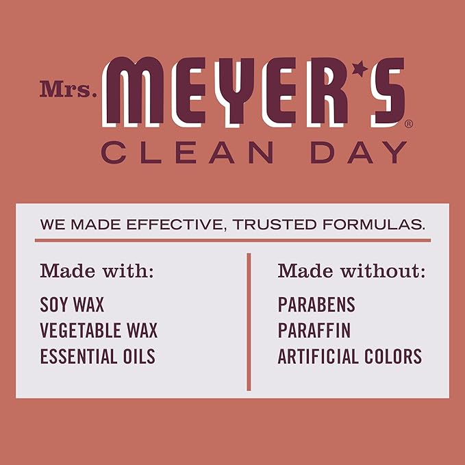MRS. MEYER'S CLEAN DAY Scented Soy Candle, Large, Fall Leaves Scent, 7.2 oz
