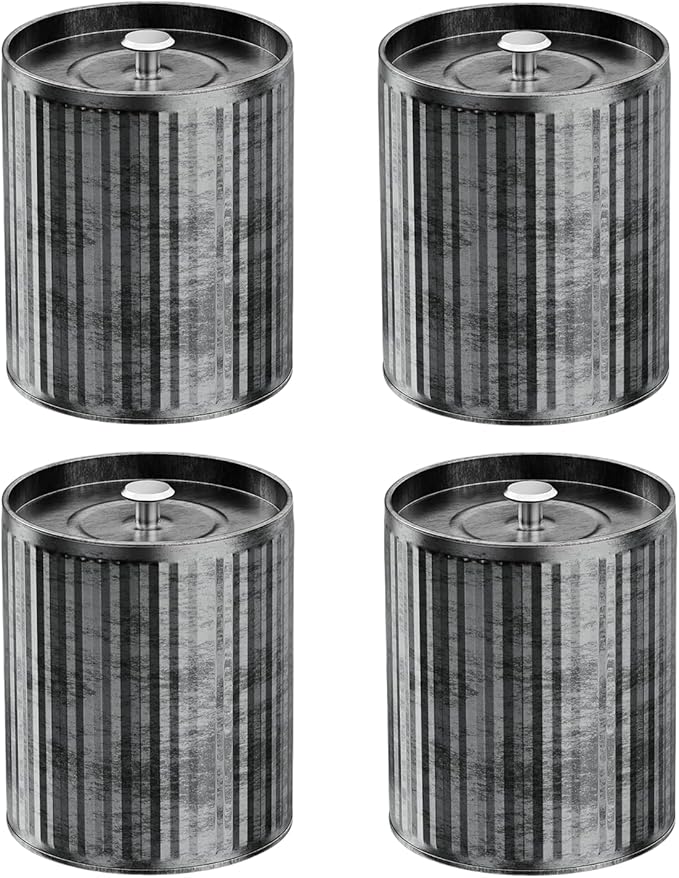 Phinicco Thick 4 pcs 10oz Empty Candle Tins for Candle Making Vintage Style Candle Jars with Lid