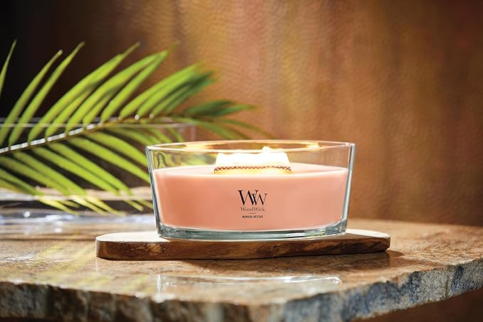 WoodWick Manuka Nectar Scented Ellipse Candle, Crackles as it Burns, Up to 50 hrs Burn time, Great for Gifting, 16oz