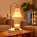 Flower Candle Warmer Lamp with Timer and Dimmer 4-Level Dimmable Adjustable Height Light Heat Lamp for Jar Candles Modern Cute Home Decor for Living Room Bedroom Gold-Flower