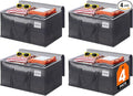 ElegantArray 4 Pack Moving Bags Heavy Duty, Moving Boxes, Storage Bags with Zipper & Handles & Tag for College & Dorm Moving Supplies Grey Laundry Hamper Bag, Foldable Space-saving Totes (76L, Grey)