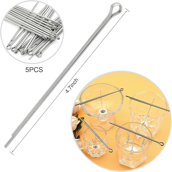 Yiodauh Candle Making Kit Complete Candle Making Kit Stainless Steel Pouring Jar Wicks Stickers and Holders for DIY Crafts and Gifts(1300ml kit)