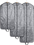 Covermates Keepsakes Garment Bag Set for Closet Storage and Travel – Breathable Suit and Dress Bags with ID Window and Carrying Handles – Heavy-Duty Hanging Wardrobe Protection Set, Grey