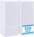 HOMEXCEL White Microfiber Cleaning Cloth 100 Pack, Microfiber Towel for Cars, Lint Free, Scratch-Free, Highly Absorbent, and Cleaning Rags for House, Window and Glass, Cars, TV Screen 11.5 X11.5 inch