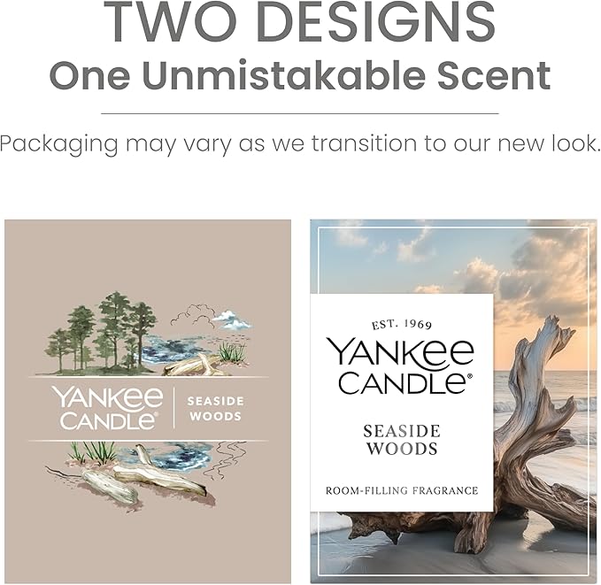 Yankee Candle Large Tumbler Scented Candle with up to 80 Hour Burn Time, Premium Plant Wax Blend for Consistent Burn, 20 oz Tumbler Candle with Room Filling Fragrance, Seaside Woods
