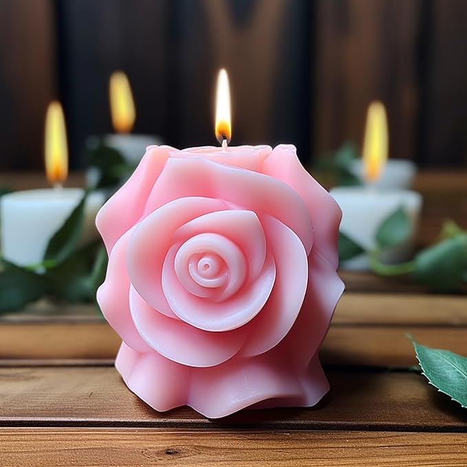 Rose Bouquet Silicone Molds, 3D Rose Resin Candle Molds, Silicone Molds for DIY Handmade Soaps, Clay Craft, Epoxy Resin Crafts, Birthday Gifts, Valentine's Day Gifts & Home Decorations(E)