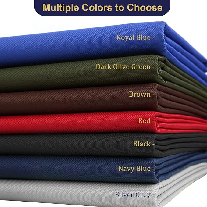 Foreate Waterproof Canvas Fabric by The Yard 600D Upholstery Fabric for Chairs 58" Wide Indoor Outdoor Water Resistant Canvas Polyester Material Sewing DIY Cloth, 8 Yards Black