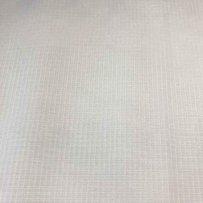 Ottertex Nylon Ripstop Fabric PU Coated 70 Denier 1.9oz 62/63" Wide Waterproof Tent Water Repellent Dustproof Airtight Inflatable Flag Tarp Cover Excellent Fabric for Kites (1 Yard, Off White)