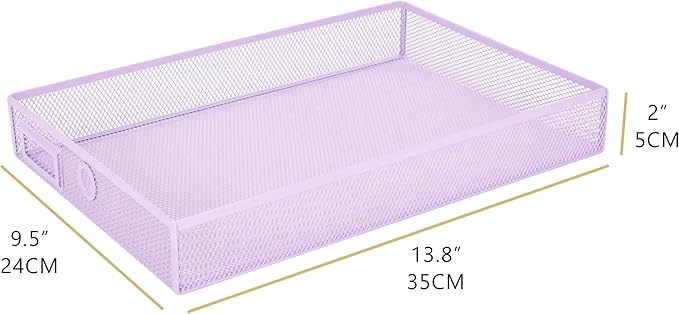 EXERZ Paper Sorter 3 Tier Drawers A4 / Multifunctional Desk Organiser/Letter Tray - Documents, Magazines, Notebooks and Letters - Light Purple