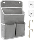 Hanging Storage Organizer, Over The Door Hanging Bags/Wall Baskets Storage with Pockets for Home, RV, Office and More (1, Grey)