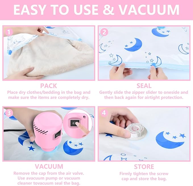 Vacuum Pump for Storage Bags Electric Pump for Vacuum Storage Bags Space Saver Bag Portable Electric Pump