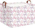 Rectangle Easter Basket Empty,Easter Gift Bakset,Easter Basket for Egg Hunting,Room Decor(Bowknot Easter Basket)