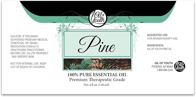 Oil of Youth Essential Oils 4oz - Pine Essential Oil - 4 Fluid Ounces