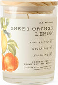 Leoben Co. | B.B. Wellness Scented Candle | Hand-Poured Vegan Soy Wax | Made in Small Batches | 40 Hours Burn Time | 9 oz | Infused with Natural Essential Oils | (Sweet Orange Lemon)