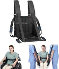 Transfer Belt for Elderly & Disabled，Patient Transfer Lift Assist Device for Wheelchair Transfer Board Alternative for Stairs, Chairs & Cars (8 Handles +2 Shoulder Straps)