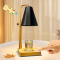JIMEI Candle Warmer Lamp with Timer Electric Wax Warmer for Scented Wax Melt Warmer Melter for Jar Candles Touch and Remote Control Dimmable Adjustable Height Gifts for Women 2 Bulbs,Black Metal