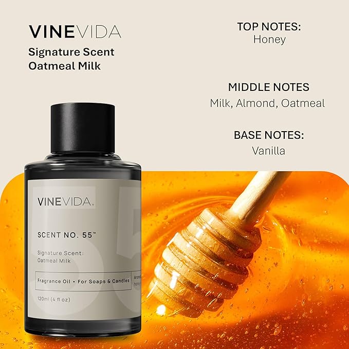 VINEVIDA [4oz] Oatmeal Milk Fragrance Oil for Soap Making - Soap Fragrance Oil - Scents for Soap Making - Oils for Soap Making - Essential Oils for Soap Making - Soap Scent