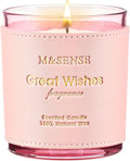 M&SENSE Spring Floral Scented Candles, Non Toxic Soy Wax 10oz 42-Hour Clean Burn, Pink Valentines Candle Gifts for Her, Relaxing Aromatherapy Candle for Stress Relief